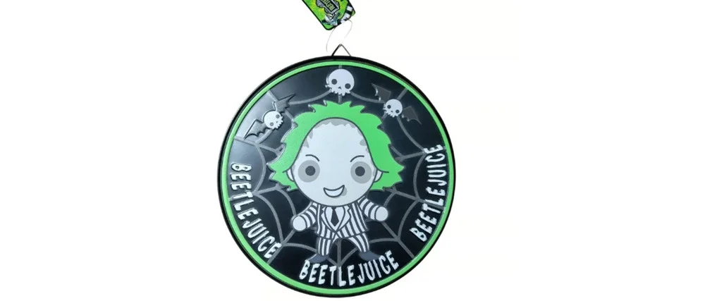 BeetleJuice Metal Wall Sign, Halloween Decor, NWT, Target Halloween